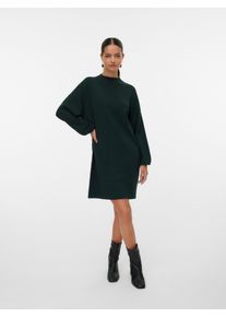 V&eacute;ro Moda Strickkleid VERO MODA "VMNANCY LS FUNNELNECK DRESS GA NOOS", Damen, Gr. L, N-Gr, scarab, Feinstrick, Obermaterial: 52% Viskose, 28% Polyester, 20% Nylon, unifarben, loose fit, Rippb&uuml;ndchen, Kleider Strickkleid