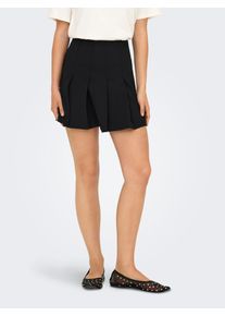 Faltenrock Only "ONLFILLA PLEATED SKIRT JRS", Damen, Gr. M (38), schwarz, Jersey, Obermaterial: 73% Viskose, 22% Polyester, 5% Elasthan, unifarben, kurz, R&ouml;cke Faltenrock