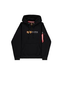Hoodie Alpha Industries "Alpha Label Hoodie", Herren, Gr. M, schwarz, Obermaterial: 80% Baumwolle, 20% Polyester, regular fit, Sweatshirts Hoodie