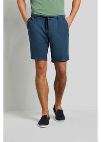 Bermudas Bugatti, Herren, Gr. 46, Normalgr&ouml;&szlig;en, blau (marine), 55% Leinen, 45% Baumwolle, gerade, unten schmal, Hosen Bermudas, in sportlicher Optik