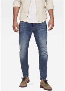 G-Star Raw Slim-fit-Jeans G-STAR "3301 Slim", Herren, Gr. 30, L&auml;nge 30, blau (vintage), Denim/Jeans, Obermaterial: 98% Baumwolle, 2% Elasthan, Abriebeffekte, slim fit lang, Jeans Slim-fit-Jeans, mit toller Waschung und Elasthan
