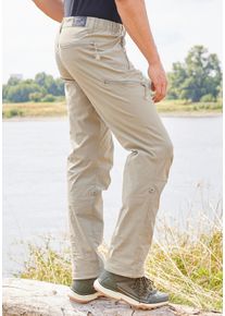 Trekkinghose John Devin, Herren, Gr. 56, N-Gr, beige (sand), Obermaterial: 95% Polyamid, 5% Elasthan, bequem kn&ouml;chellang, Hosen Trekkinghose, l&auml;nge der Hose mit Kn&ouml;pfen verstellbar