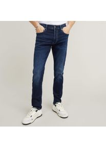 G-Star Raw Slim-fit-Jeans G-STAR "3301 Slim", Herren, Gr. 31, L&auml;nge 34, blau (dk aged), Denim/Jeans, Obermaterial: 92% Baumwolle, 7% Elastomultiester, 1% Elasthan, slim fit lang, Jeans Slim-fit-Jeans, mit toller Waschung und Elasthan
