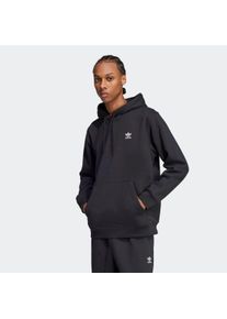 Kapuzensweatshirt adidas originals "TREFOIL ESSENTIALS HOODIE, LOCKER GESCHNITTEN", Herren, Gr. L, schwarz, Obermaterial: 70% Baumwolle, 30% Polyester, angesetztes B&uuml;ndchen, Sweatshirts Kapuzensweatshirt