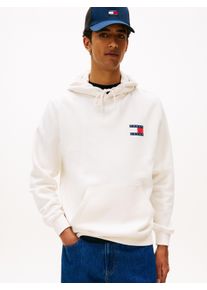 Sweatshirt Tommy Jeans "TJM REG ESSENTIAL FLAG HOOD EXT", Herren, Gr. XL, ancient wei&szlig;, Sweatware, Obermaterial: 80% Baumwolle, 20% Polyester, regular fit, breiter Bund, Sweatshirts Sweatshirt, mit bedruckten Markenlogo auf Brusth&ouml;he