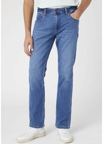 Stretch-Jeans Wrangler "Greensboro", Herren, Gr. 46, L&auml;nge 34, blau (softwear), Denim/Jeans, Obermaterial: 76% Baumwolle, 11% Polyester (REPREVE), 11% sonstige Fasern, 2% Elasthan, straight fit lang, Jeans Stretch-Jeans, Regular Straight fit, Topseller