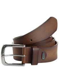 Lederg&uuml;rtel MONTI "NASHVILLE", Herren, Gr. 125, braun (light braun uni), Rindsleder, used, G&uuml;rtel Lederg&uuml;rtel, 4,0 cm breit, Jeans-Casual, k&uuml;rzbar, bis Gr. 150 cm