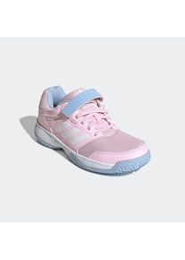 Hallenschuh adidas Performance "SPEEDCOURT INDOOR KIDS", Jungen, Gr. 35, wei&szlig; (clear pink, cloud wei&szlig;, glow blau), Synthetik, Textil, Schuhe Hallenschuh, geeignet f&uuml;r jeden Hallensport, Indoorschuhe f&uuml;r Kinder & Jugendliche