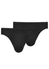 Slip Mey "Casual Cotton", Herren, Gr. 9 (XXXL), schwarz, Feinripp, Obermaterial: 98% Baumwolle, 2% Elasthan, unifarben, k&ouml;rpernah, Unterhosen Slip, ohne auftragende Seitenn&auml;hte