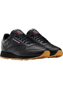Sneaker Reebok CLASSIC "CLASSIC LEATHER", Herren, Gr. 40, schwarz (schwarz, gum), Leder, Schuhe Sneaker