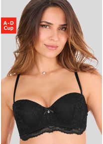 Multiway-BH s.Oliver "Livie", Damen, Gr. 90, Cup D, schwarz, Obermaterial: 69% Polyamid, 22% Polyester, 9% Elasthan, BHs Multiway-BH, mit B&uuml;gel und vielen Tragevarianten, Multiway-BH, Dessous