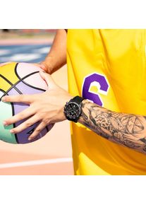 Chronograph Lotus, schwarz, Armbanduhren, Herren, Chronograph, Quarzuhr, Armbanduhr, Herrenuhr, Kautschukarmband, Tag, Stoppfunktion