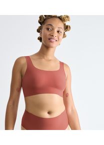 Bustier Sloggi "ZERO Feel 2.0 Top", Damen, Gr. M, N-Gr, orange (candid orange), Single Jersey, Obermaterial: 76% Polyamid, 24% Elasthan, BHs Bustier, nahtlos und unsichtbar