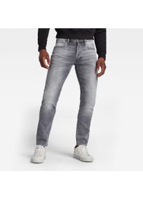 G-Star Raw Slim-fit-Jeans G-STAR "3301 Slim", Herren, Gr. 32, L&auml;nge 34, grau (sun faded glacier grau), Denim/Jeans, Obermaterial: 92% Baumwolle, 7% Elastomultiester, 1% Elasthan, slim fit lang, Jeans Slim-fit-Jeans, mit toller Waschung und Elasthan