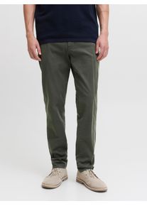 Jack & Jones Chinohose JACK & JONES "JPSTMARCO ARTHUR CHINO SN", Herren, Gr. 33, L&auml;nge 32, grau (beluga), Web, Obermaterial: 97% Baumwolle, 3% Elasthan, unifarben, slim fit kn&ouml;chellang, Hosen Chinohose
