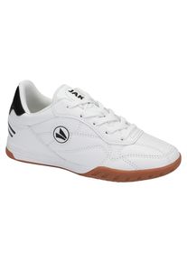 Indoorschuh Jako "J-SI SIGNATURE", M&auml;dchen, Gr. 34, schwarz-wei&szlig; (wei&szlig;, jet schwarz), Synthetik, Schuhe Indoorschuh, Hallenschuhe, nicht abf&auml;rbende Sohle