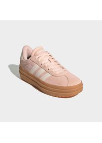 Plateausneaker adidas Sportswear "VL COURT BOLD", Damen, Gr. 40,5, rosa (blush pink, sanftes wei&szlig;, gum 3), Leder, Synthetik, Schuhe Plateausneaker, inspiriert vom Design des adidas gazelle bold