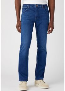 Stretch-Jeans Wrangler "Greensboro", Herren, Gr. 46, L&auml;nge 34, blau (olympia), Denim/Jeans, Obermaterial: 94% Baumwolle, 5% Elastomultiester, 1% Elasthan, straight fit lang, Jeans Stretch-Jeans, Regular Straight fit