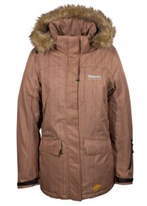 Funktionsparka DEPROC Active "CRANBROOK WOMEN", Damen, Gr. 40 (M), braun (hellbraun), 100% Polyester, mit Gummizug,mit verstellbarem Klettverschluss, Jacken Funktionsparka, auch in Gro&szlig;en Gr&ouml;&szlig;en erh&auml;ltlich