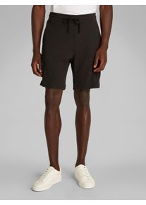 Shorts Calvin Klein Jeans "CHUNKY WAFFLE SHORT", Herren, Gr. XL, N-Gr, schwarz, Sweatware, Obermaterial: 50% Baumwolle, 50% Polyester, unifarben, bequem kniefrei, Hosen Shorts, mit Waffelstruktur