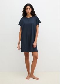 Marc O'Polo Nachthemd MARC O'POLO "Mix N Match Nightdress", Damen, Gr. XS, N-Gr, schwarz navy, Jersey, Obermaterial: 100% Baumwolle, bequem kniefrei, Rundhals, Kleider Nachthemd, mit kurzem Arm und Rundhalsausschnitt