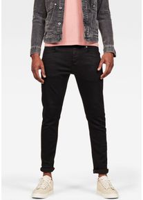 G-Star Raw Slim-fit-Jeans G-STAR "3301 Slim", Herren, Gr. 36, L&auml;nge 30, schwarz, Denim/Jeans, Obermaterial: 92% Baumwolle, 7% Elastomultiester, 1% Elasthan, slim fit lang, Jeans Slim-fit-Jeans, mit toller Waschung und Elasthan