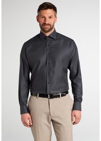 Langarmhemd Eterna "MODERN FIT", Damen, Gr. 38, Normalgr&ouml;&szlig;en, grau (anthrazit), Twill, 100% Baumwolle, tailliert, Manschette, Hemden Langarmhemd, NON IRON (b&uuml;gelfrei)