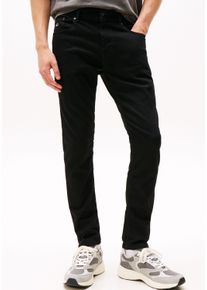 Slim-fit-Jeans Tommy Jeans "Austin Slim Tapered", Herren, Gr. 32, L&auml;nge 30, schwarz (denim schwarz 1bz), Denim/Jeans, Obermaterial: 90% Baumwolle, 8% Elastomultiester, 2% Elasthan, slim fit, Jeans Slim-fit-Jeans, zum Kn&ouml;chel hin schmaler werdende Jeans mit mittlerer Leibh&ouml;he