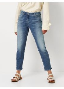 7/8-Jeans Toni "Perfect Shape", Damen, Gr. 42, N-Gr, blau (mid blau), Denim/Jeans, Obermaterial: 92% Baumwolle, 6% Polyester, 2% Elasthan, unifarben, slim fit 7/8-L&auml;nge, Jeans 7/8-Jeans, mit Stretch