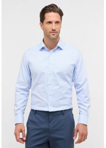 Langarmhemd Eterna "MODERN FIT", Herren, Gr. 42, Normalgr&ouml;&szlig;en, blau (hellblau), 100% Baumwolle, tailliert, Manschette, Hemden Langarmhemd, NON IRON (b&uuml;gelfrei)