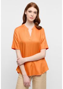 Longbluse Eterna "LOOSE FIT", Damen, Gr. 34, orange, 100% Lyocell, Blusen Longbluse, EASY IRON (b&uuml;gelleicht)
