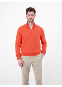 Troyer Lerros, Herren, Gr. M, vivid rot, Strick, Obermaterial: 100% Baumwolle, unifarben, normal h&uuml;ftbedeckend, Rundhals, B&uuml;ndchen, Pullover Troyer, mit Logo-Stickerei