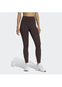 Trainingstights adidas Performance "OPTIME WORKOUT 7/8 LEGGINGS", Damen, Gr. S, N-Gr, aurora coffee, normal, gr., Obermaterial: 73% Polyester, 27% Elasthan, 7/8-L&auml;nge, Hosen Trainingstights