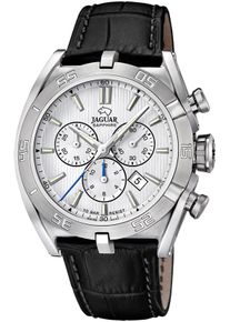 Chronograph Jaguar "Executive", schwarz (schwarz, silberfarben), Armbanduhren, Herren, Chronograph, Armbanduhr, Quarzuhr, Herrenuhr, Saphirglas, Stoppfunktion, Swiss Made