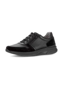 Sneaker ROLLINGSOFT, Herren, Gr. 9 (43), schwarz, Nappaleder, Veloursleder, unifarben, Schuhe Sneaker, Komfortschuh, Schn&uuml;rschuh, Halbschuh im Materialmix, G-Weite