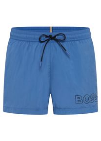 Badeshorts BOSS "Mooneye 1022926", Herren, Gr. XL, N-Gr, bright blau 436, Microfaser, Obermaterial: 100% Polyamid, Basic, Badehosen Badeshorts, mit elastischem Bund, Topseller