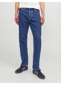 Jack & Jones Loose-fit-Jeans JACK & JONES "JJICHRIS JJORIGINAL SBD 921 SN", Herren, Gr. 34, L&auml;nge 34, blau (blau denim1), Denim/Jeans, Obermaterial: 100% Baumwolle, leichte Abriebeffekte, loose fit lang, Jeans Loose-fit-Jeans, Baumwolle, loose fit