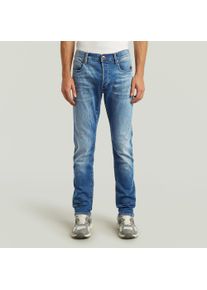 G-Star Raw Slim-fit-Jeans G-STAR "3301 Slim", Herren, Gr. 34, L&auml;nge 32, lt vintage aged, Denim/Jeans, Obermaterial: 92% Baumwolle, 7% Elastomultiester, 1% Elasthan, slim fit lang, Jeans Slim-fit-Jeans, mit toller Waschung und Elasthan