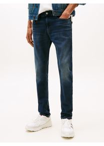 Slim-fit-Jeans Tommy Jeans "Austin Slim Tapered", Herren, Gr. 32, L&auml;nge 30, blau (schwarz denim), Denim/Jeans, Obermaterial: 92% Baumwolle, 6% Polyester, 2% Elasthan, slim fit, Jeans Slim-fit-Jeans, zum Kn&ouml;chel hin schmaler werdende Jeans mit mittlerer Leibh&ouml;he