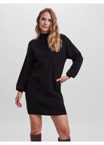 V&eacute;ro Moda Strickkleid VERO MODA "VMNANCY LS FUNNELNECK DRESS GA NOOS", Damen, Gr. XL, N-Gr, schwarz, Feinstrick, Obermaterial: 52% Viskose, 28% Polyester, 20% Nylon, unifarben, loose fit, Rippb&uuml;ndchen, Kleider Strickkleid