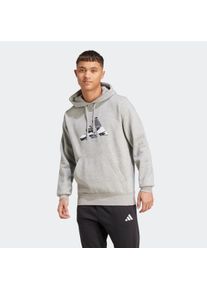 Kapuzensweatshirt adidas Sportswear "TARNMUSTER", Herren, Gr. XL, grau (medium grau heather), Obermaterial: 55% Baumwolle, 36% Polyester, 9% Viskose, normal, Rundhals, angesetztes B&uuml;ndchen, Sweatshirts Kapuzensweatshirt