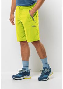 Outdoorhose Jack Wolfskin "GLASTAL SHORTS M", Herren, Gr. 46, Normalgr&ouml;&szlig;en, gelb (firefly), OBERSTOFF: 94% POLYAMID, 6% ELASTHAN. LINING: 100% POLYESTER, Hosen Outdoorhose