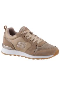 Sneaker Skechers "OG 85 - GOLDN GURL", Damen, Gr. 40, braun (hellbraun), Synthetik, Textil, Veloursleder, Schuhe Sneaker, Schn&uuml;rschuh, Original-Retro-Jogginschuh mit Air-Cooled Memory Foam, Topseller