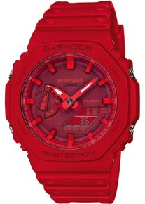 Chronograph Casio G-SHOCK, rot, Armbanduhren, Damen, Chronograph, Quarzuhr,Armbanduhr,Herrenuhr,digital, bis 20 bar wasserd.Resinarmband