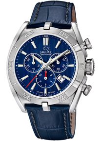 Chronograph Jaguar "Executive", blau (blau, blau), Armbanduhren, Herren, Chronograph, Armbanduhr, Quarzuhr, Herrenuhr, Saphirglas, Stoppfunktion, Swiss Made