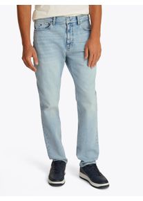 Slim-fit-Jeans Tommy Jeans "Ryan Regular Slim Straight", Herren, Gr. 31, L&auml;nge 34, blau (denim ultra light34), Denim/Jeans, Obermaterial: 99% Baumwolle, 1% Elasthan, unifarben, regular fit lang, Jeans Slim-fit-Jeans, Slim‑Straight‑Jeans aus hochwertigem Denim regul&auml;rer Leibh&ouml;he