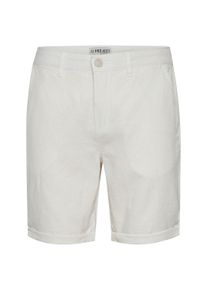 Shorts 11 Project "Shorts PROeysted", Herren, Gr. L, N-Gr, wei&szlig; (sanftes wei&szlig;), Obermaterial: 58% Leinen LI. 42% Viskose CV., Hosen Shorts