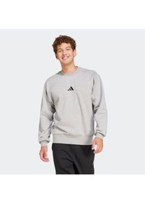 Sweatshirt adidas Sportswear "ESSENTIALS FEELCOZY", Herren, Gr. XL, grau (medium grau heather, schwarz), Obermaterial: 70% Baumwolle, 30% Polyester, normal, Rundhals, angesetztes B&uuml;ndchen, Sweatshirts Sweatshirt