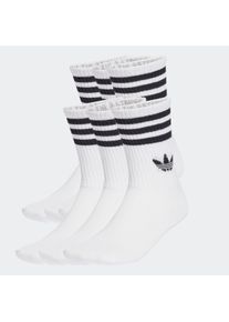 Sportsocken adidas originals "3-STREIFEN CREW, 6 PAAR", Herren, Gr. XL (46/48), wei&szlig;, Obermaterial: 100% Polyamid, Socken Sportsocken, f&uuml;r Erwachsene, geripptes Material am Bein, Topseller