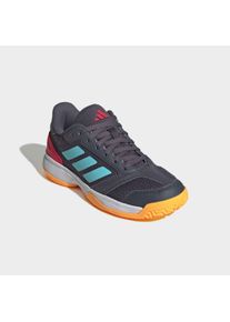 Hallenschuh adidas Performance "LIGRA 8 INDOOR KIDS", Jungen, Gr. 37, aurora onix, flash aqua, semi lucid rot, Synthetik, Textil, Schuhe Hallenschuh, geeignet f&uuml;r jeden Hallensport, Indoorschuhe f&uuml;r Kinder & Jugendliche